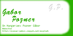 gabor pozner business card